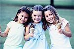 Girls Eating Ice Cream Cones