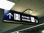 Flughafen Ankunft Zeichen