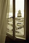 Vue depuis la fenêtre Arles, en Provence, France