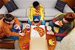 Teenagers Eating Pizza