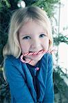 Young Girl with Candy Cane