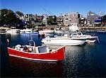 Boats Anchored in Harbour, Rockport, Massachusetts, USA