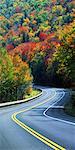 Route en automne au New Hampshire, USA