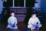 Boys Playing Video Game