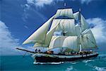 Vintage Ship Sailing