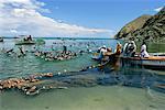 Pêcheurs dans le Catch Isla Margarita, Venezuela