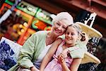 Grandmother and Granddaughter Outdoors