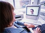 Woman Video Conferencing