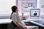 Businesswoman Video Conferencing