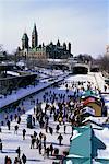 Ice Skating on the Rideau Canal Ottawa, Ontario, Canada