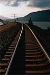 Des voies ferrées, Columbia River Gorge, Oregon, Etats-Unis