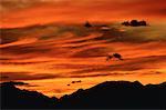 Sonnenuntergang, Kardinal Kluft, Alberta, Kanada
