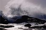 Vagues sur terre, l'océan Atlantique, Hondeklipbaai, Province du Cap, Afrique du Sud