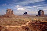 The Mittens and Merrick Butte, Monument Valley, Arizona, USA