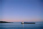 Loaded Salt-Water Ore Ship, Sept-Iles, Quebec, Canada