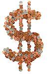 Dollar Sign Made of Coins