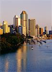 Skyline von Brisbane und Fluss in Brisbane, Queensland, Australien