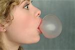 Woman With Bubble Gum