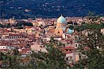 Überblick über die Stadt und Synagoge Florenz, Italien