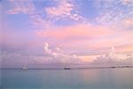 Vue des voiliers de Seven Mile Beach, Grand Cayman, Cayman îles Caraïbes