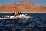 Father and Son on a Jet Ski