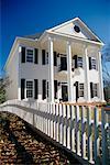 House and White Picket Fence