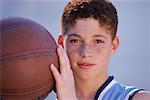 Portrait of Boy Holding Basketball