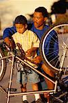 Père et fils de fixation vélo