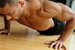 Man Doing Push-ups