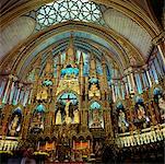 Notre Dame Basilica, Old Montreal, Quebec, Canada