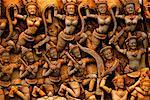 Wooden Relief Carving of Dancers Regent Resort Mae Rim Valley Chiang Mai, Thailand