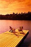 Adirondack Chairs on Dock