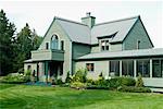 Extérieur de la maison de campagne au Québec, Canada