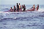 Fishermen Pulling Net