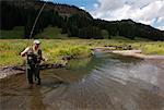 Man Fly Fishing