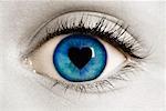 Close-Up of Heart-Shaped Eye