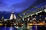 Millenium Bridge and Saint Paul's Cathedral London, England