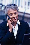 Portrait of Businesswoman on Cell Phone