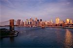 Brooklyn Bridge and Manhattan New York City, New York USA