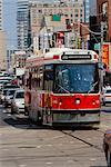 Straßenbahn in Verkehr Toronto, Ontario Kanada