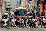 People Crossing at Intersection Toronto Ontario Canada