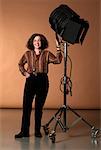 Woman with Lighting Equipment