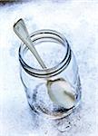 Spoon in Glass Mason Jar