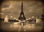 La tour Eiffel et Pont d'Iéna Paris France