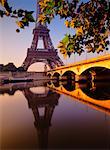 Eiffel Tower and Pont d'Iena Paris France