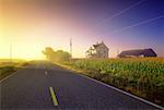 Farmhouse at Dawn Near Upton Quebec, Canada