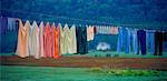 Laundry Hanging on Clothesline