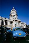 Taxi Outside El Capitolio Havana Cuba