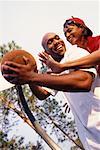 Couple Playing Basketball