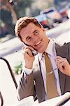 Businessman Using Cellular Phone